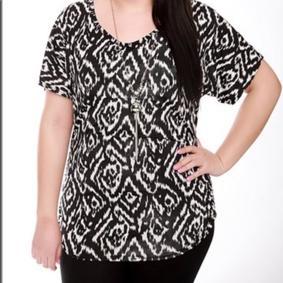 Tops - Ikat print top